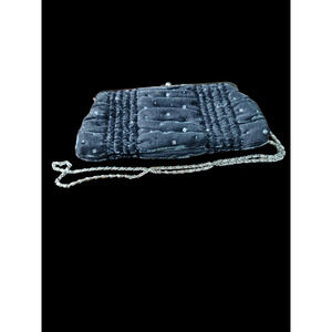 Black sequin clutch purse with over shoulder chain headband with cat ears